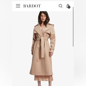 Bardot oversized herringbone trench
